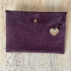 Pochette cuir bordeaux