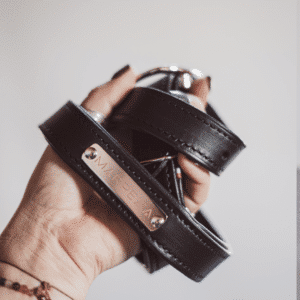 black leather belt