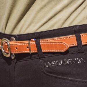 Chestnut leather belt Asteria