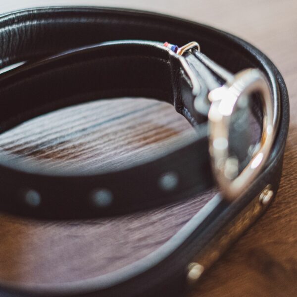 black leather belt