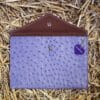 Epona purple ostrich leather clutch bag