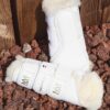 Closed Boots in White Leather and Sheepskin white