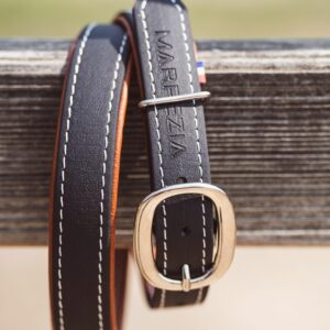 ceinture biothane noir camel