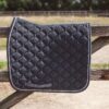 Velvet gray dressage Saddle Pad