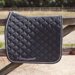 Velvet gray dressage Saddle Pad